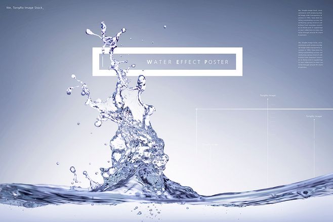 水紋、水花與飛濺的水 自然素材在平面設計中的應用與PSD資源